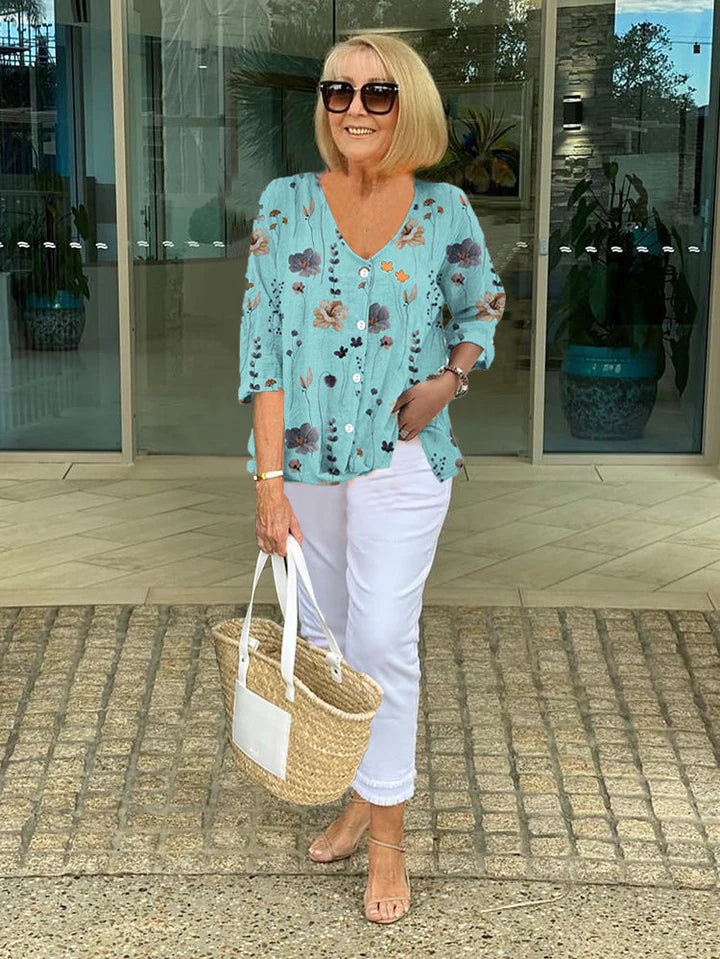 Valeriana™ | Haut fleuri à manches longues