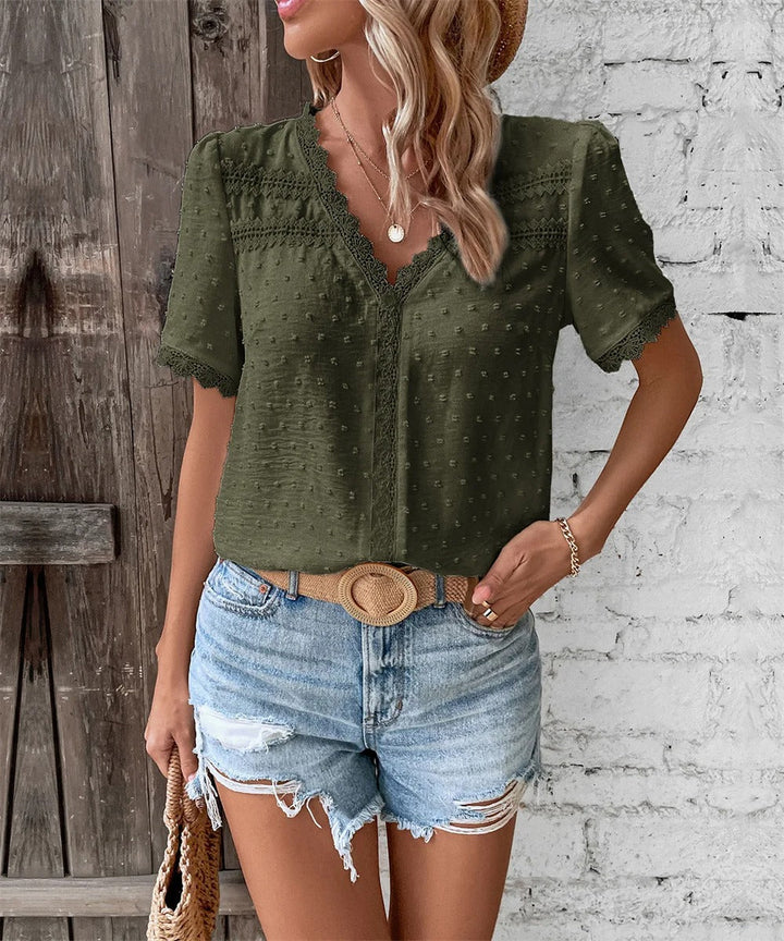 Maxine - Blouse d'été élégante à col en V