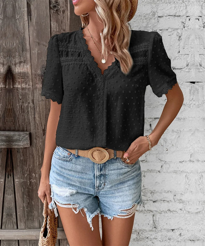 Maxine - Blouse d'été élégante à col en V