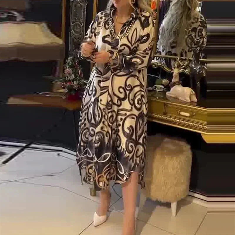 Olivia – Robe Longue Vintage Fendue