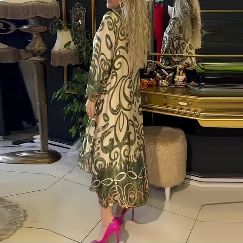 Olivia – Robe Longue Vintage Fendue