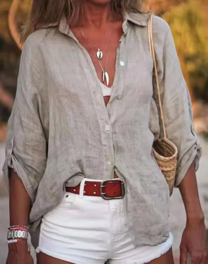 Olivia | Chemise Coton Femme Décontractée 2024