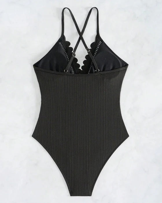 Maillot de Bain Monopiece Uni Sexy Creux