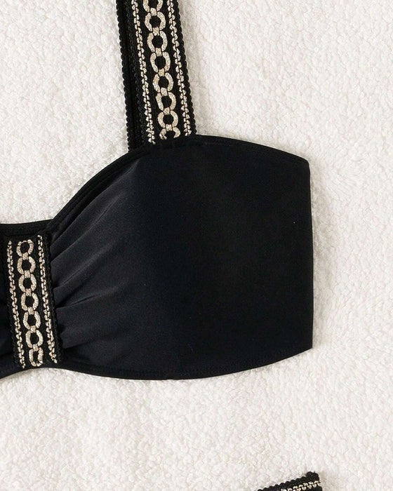 Maillot De Bain Deux Pièces Imprimé Avec Soutien-Gorge Push-Up