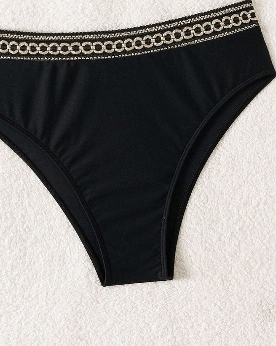 Maillot De Bain Deux Pièces Imprimé Avec Soutien-Gorge Push-Up