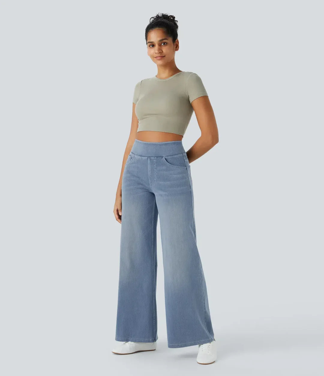 Evie | Pantalon confortable à taille haute et élastique