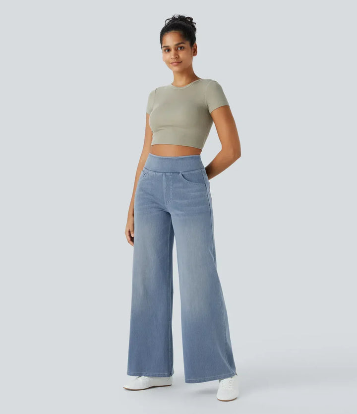 Evie | Pantalon confortable à taille haute et élastique