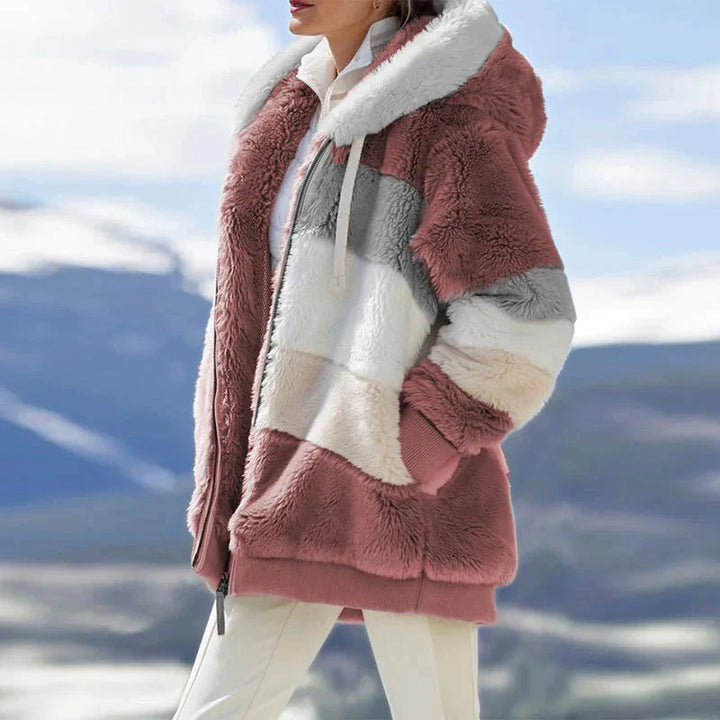 Alaska - Manteau d'hiver rayé pour femme