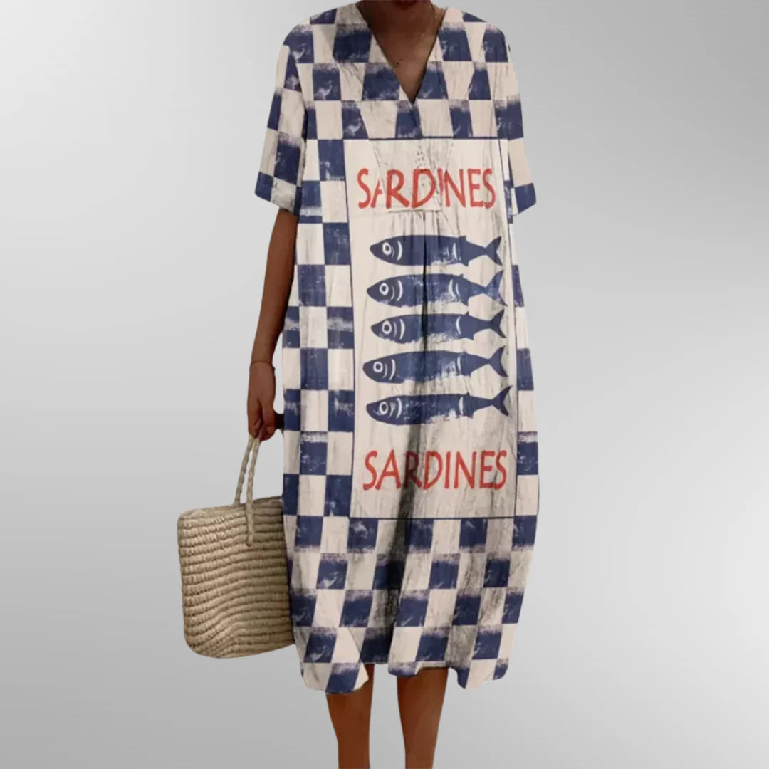 Lily – Robe à Carreaux Chic d’Été