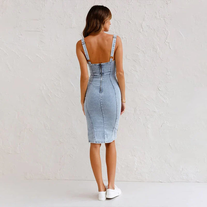 Mona - Robe camisole en denim