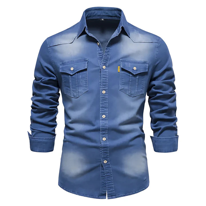 Chemise en denim de coton AdaptiveFit : Taillée pour l'homme