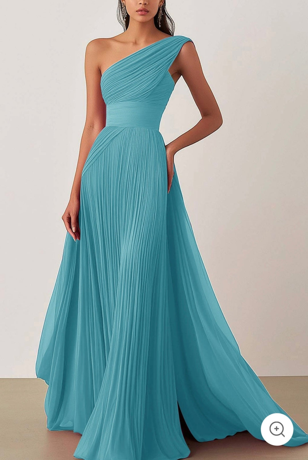 Ariella | Robe de soirée plissée à une épaule