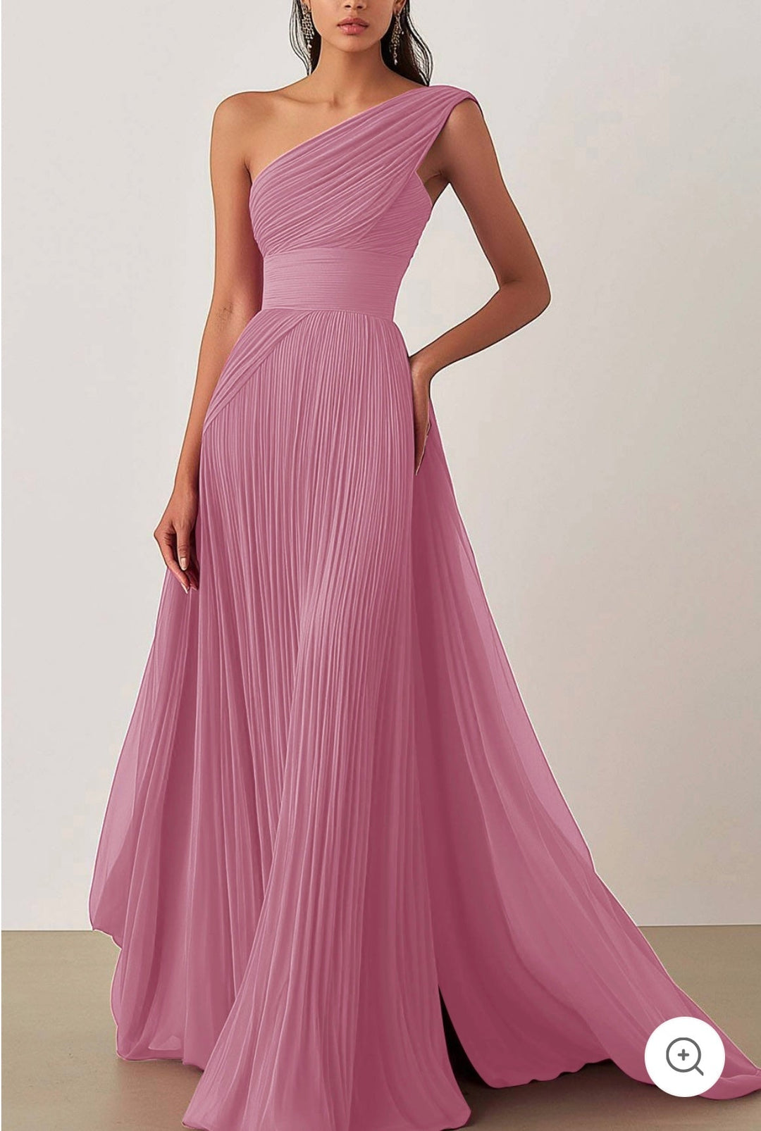 Ariella | Robe de soirée plissée à une épaule