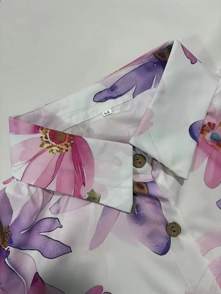 Emiliana – Blouse Élégante à Fleurs