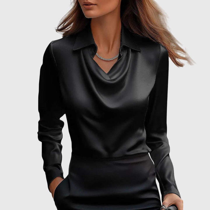 Brooklyn – Blouse élégante en tissu satiné effet soie