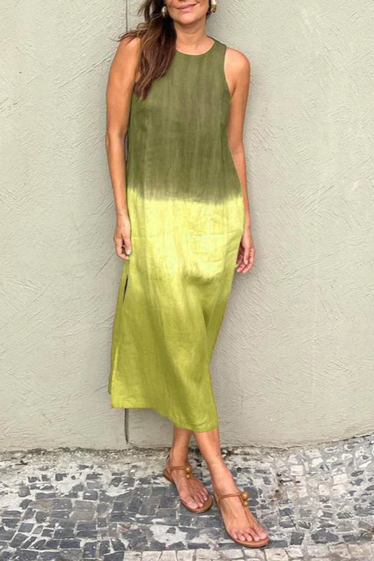 Clara | Robe longue sans manches à effet dégradé élégant pour femme