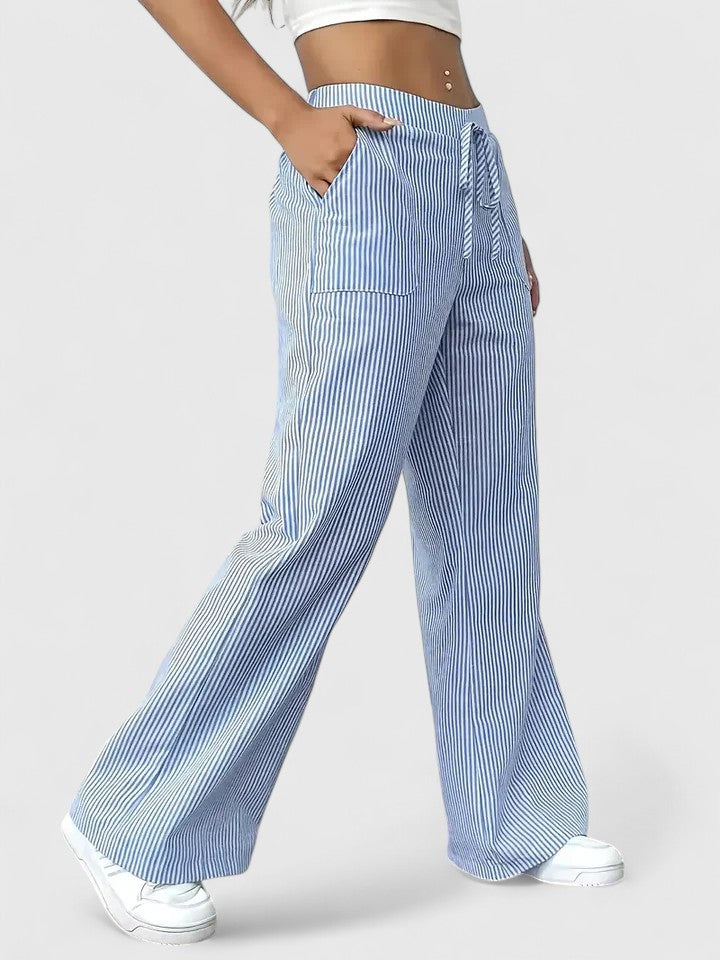 Dominique | Pantalon ample et confortable avec des détails élégants