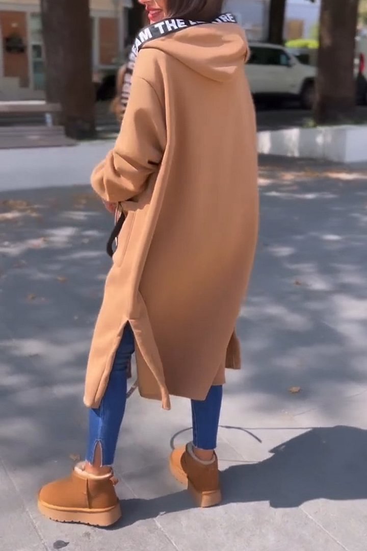 Élise™ | Veste longue zippée à capuche