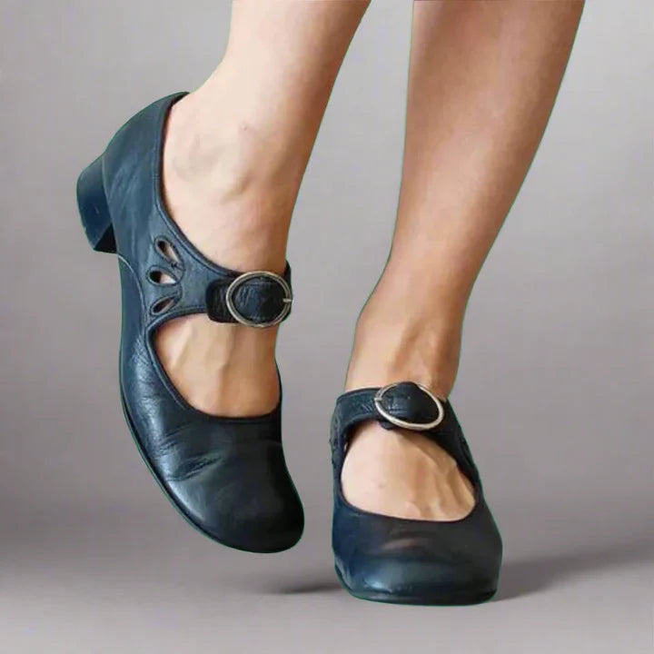 Denisa | Sandales orthopédiques en cuir avec semelle compensée confortable