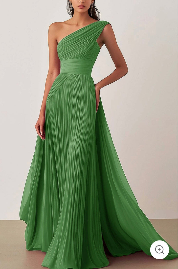 Ariella | Robe de soirée plissée à une épaule