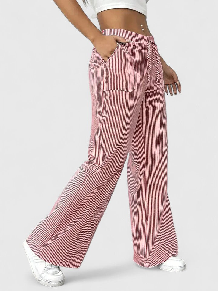 Dominique | Pantalon ample et confortable avec des détails élégants