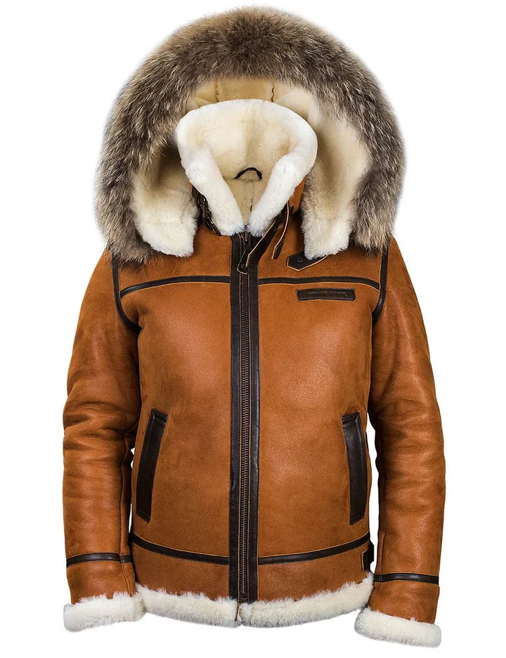 Emil™ Elegant Veste D'hiver En Cuir
