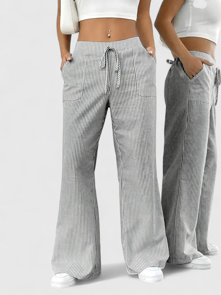 Dominique | Pantalon ample et confortable avec des détails élégants