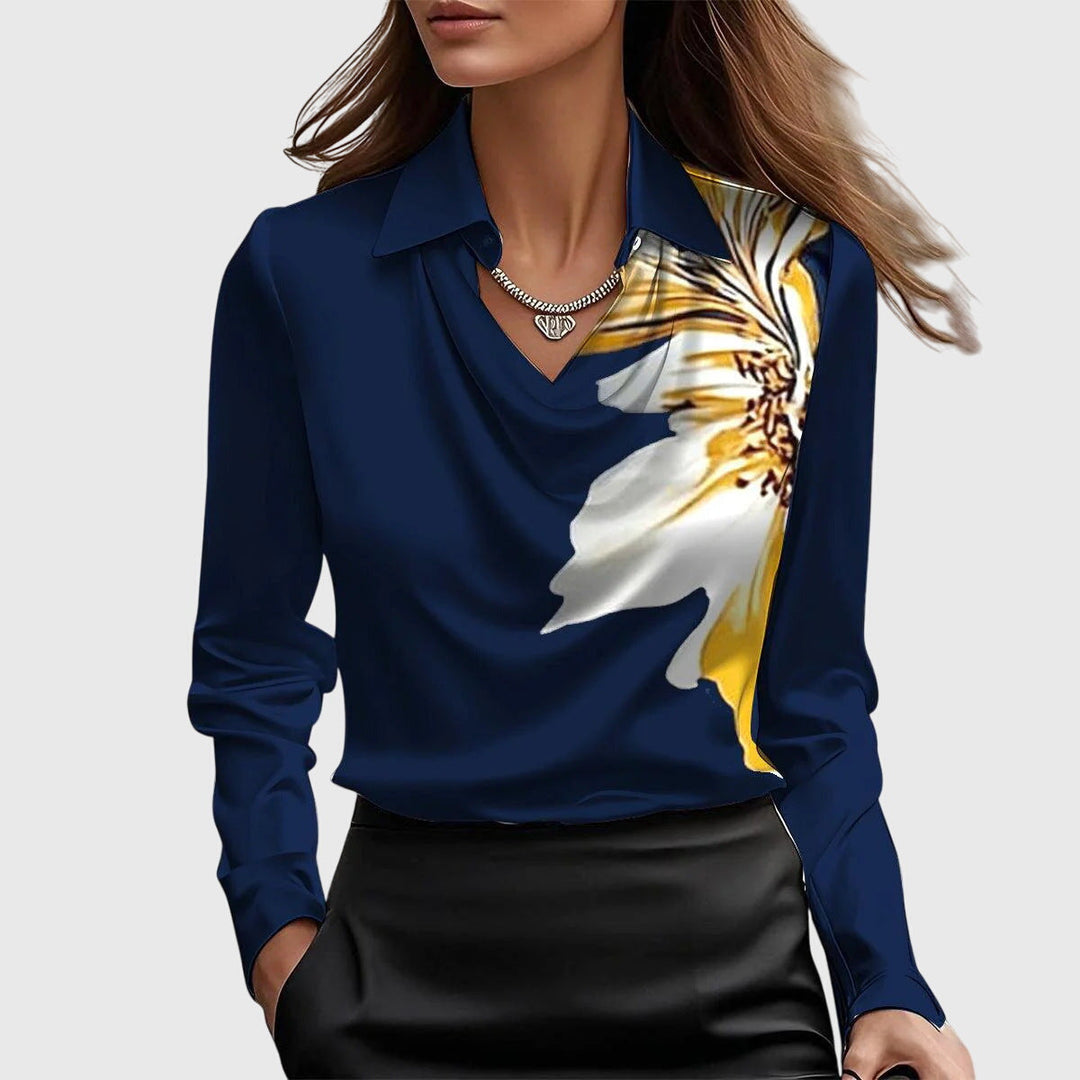 Brooklyn – Blouse élégante en tissu satiné effet soie