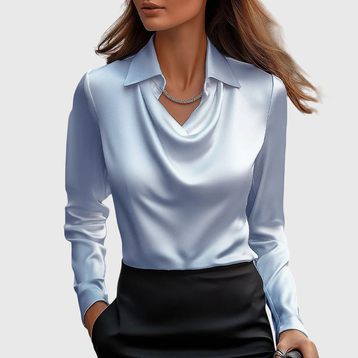 Brooklyn – Blouse élégante en tissu satiné effet soie