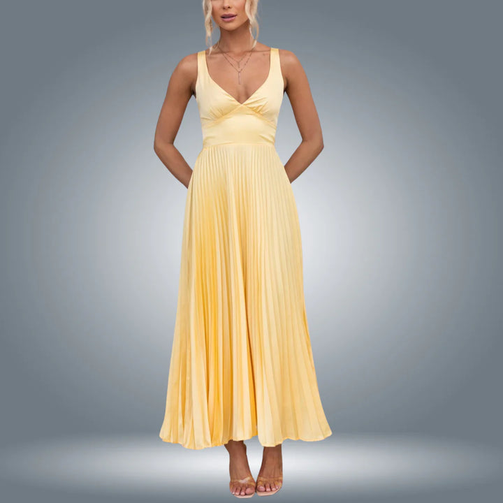 Liesel | Robe Longue Plissée