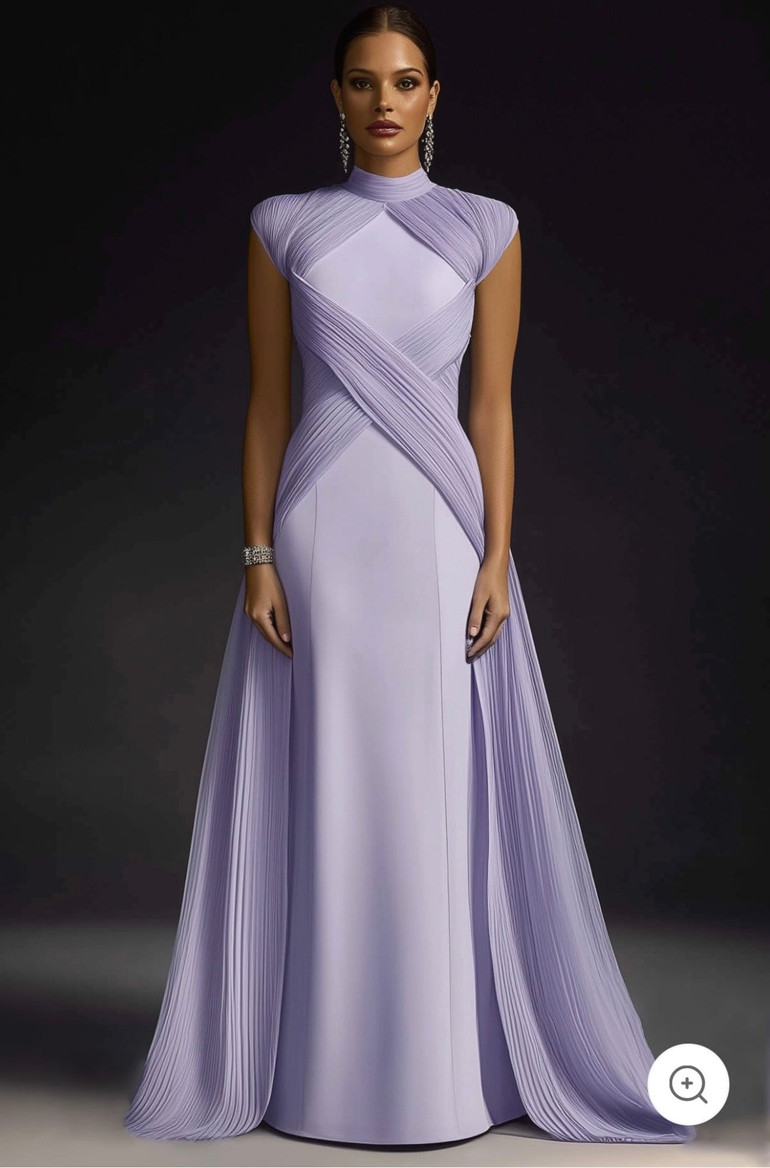 Eloré | Robe de soirée sculpturale en lavande