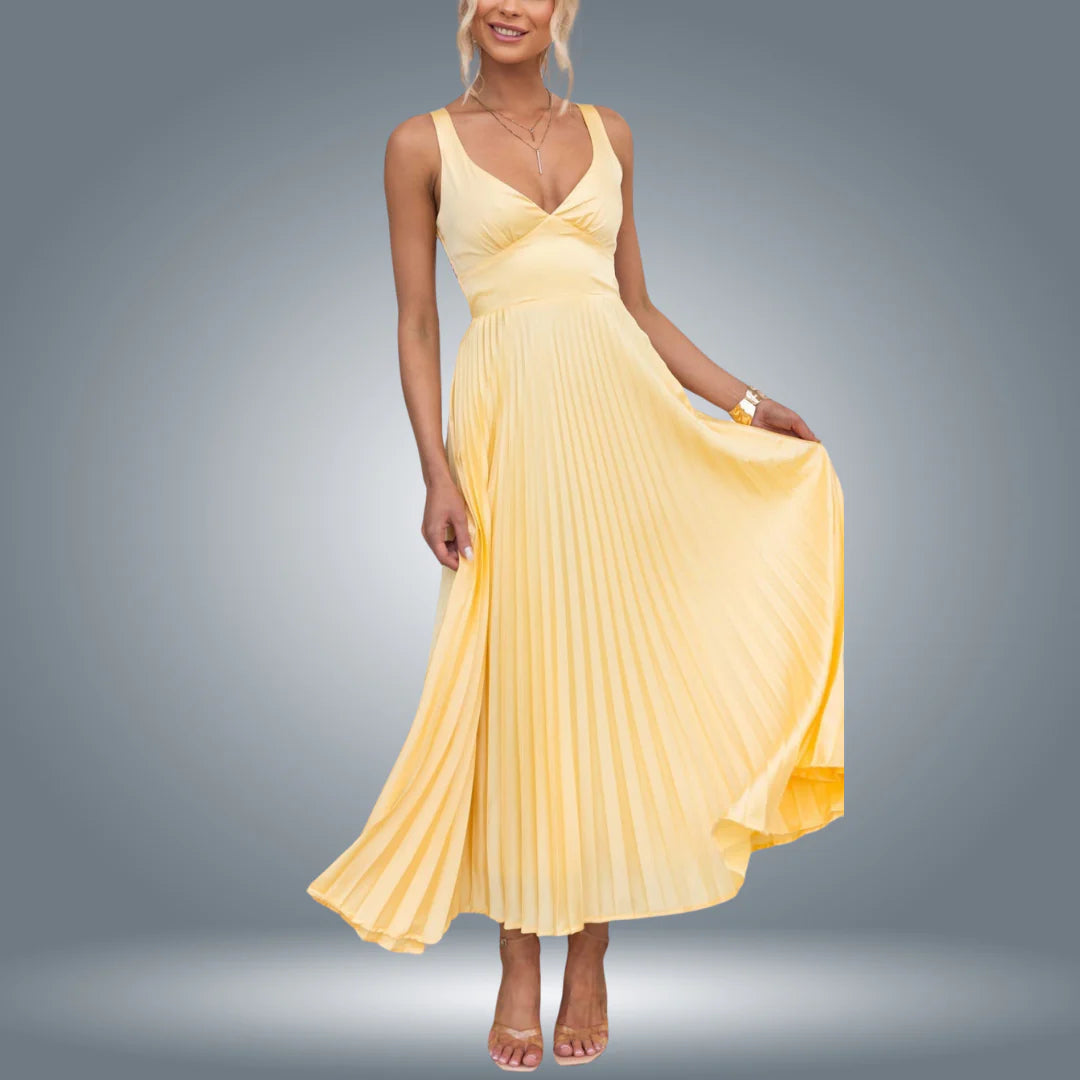 Liesel | Robe Longue Plissée