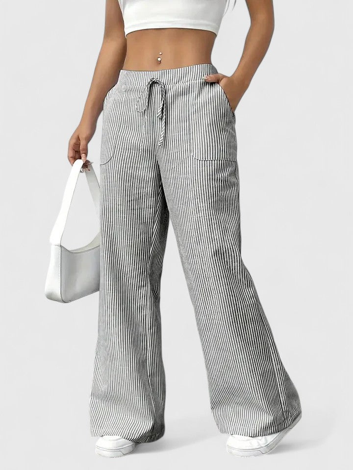 Dominique | Pantalon ample et confortable avec des détails élégants