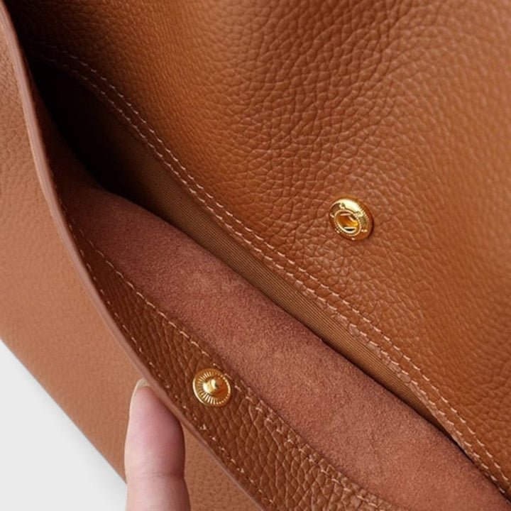 Fera – Sac bandoulière en cuir véritable uni
