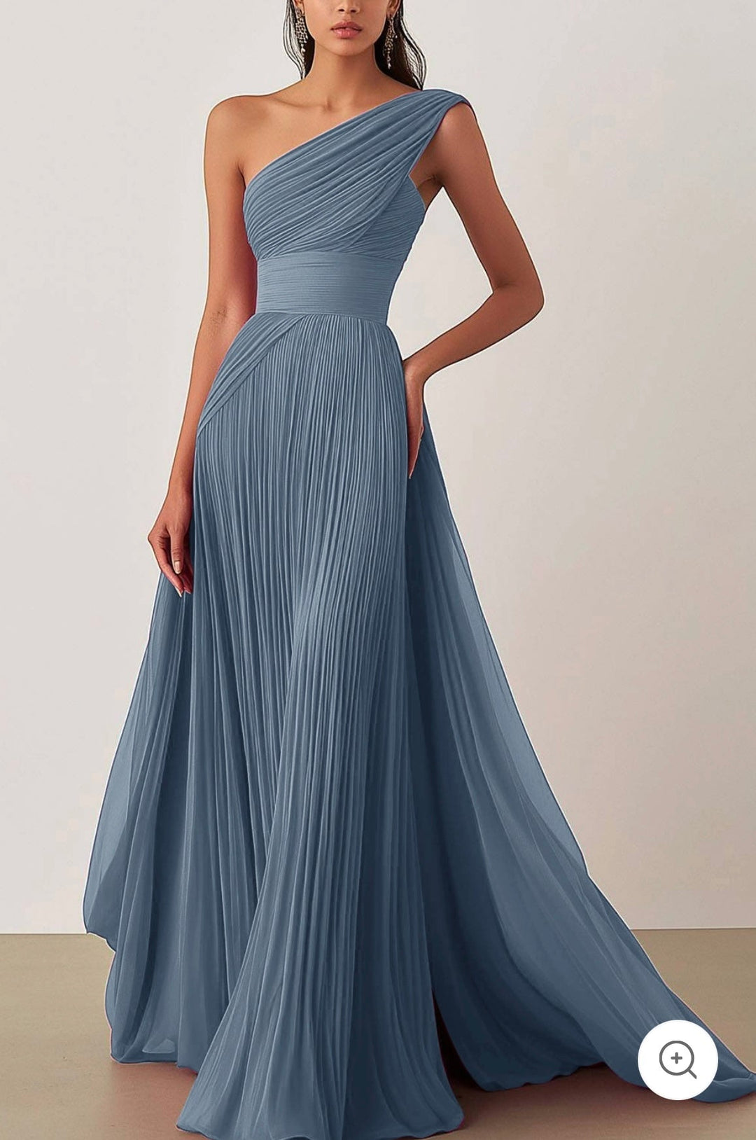 Ariella | Robe de soirée plissée à une épaule