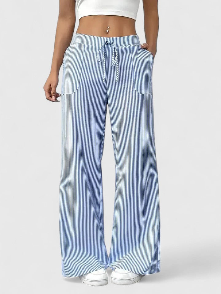 Dominique | Pantalon ample et confortable avec des détails élégants