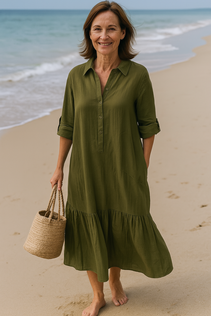 Cavell™ – Robe à col avec ourlet volanté