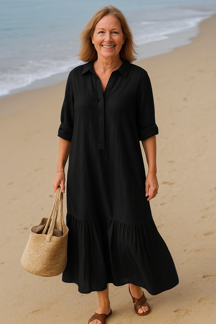 Cavell™ – Robe à col avec ourlet volanté