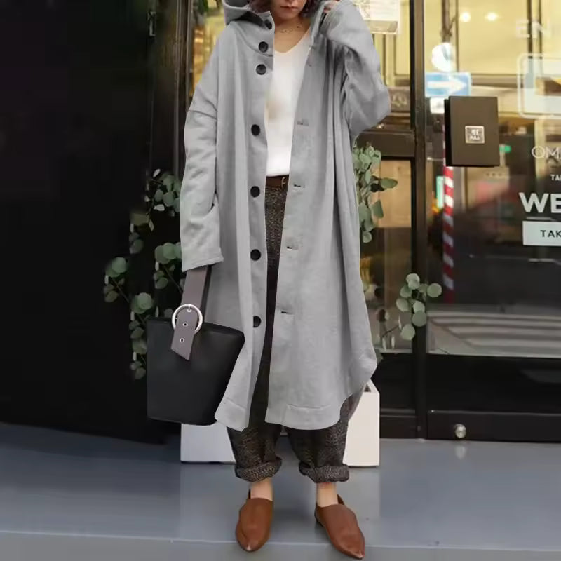 Apple - Manteau long à capuche avec poche