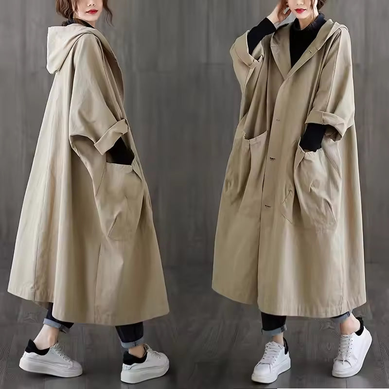 Stacey – Manteau Long à Double Boutonnage et Longueur Cheville