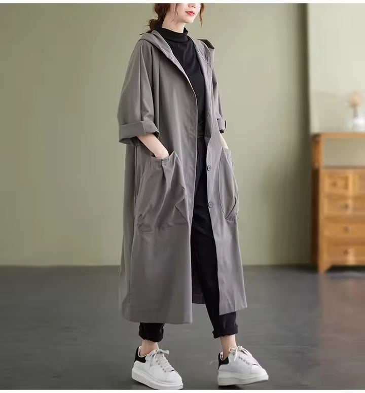 Stacey – Manteau Long à Double Boutonnage et Longueur Cheville