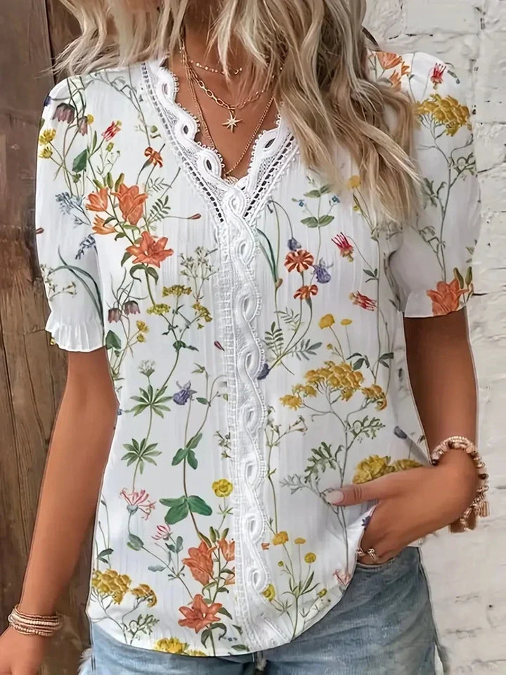 Sarah | Blouse d’été élégante avec détails en dentelle