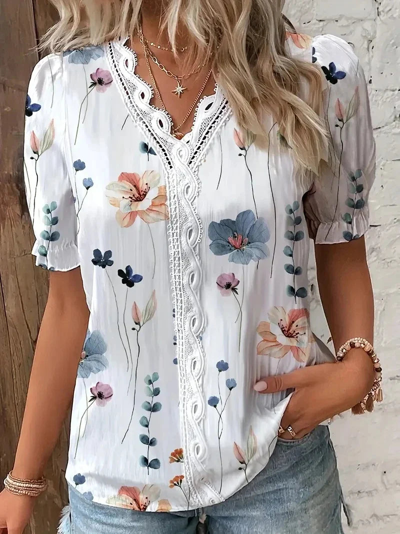 Sarah | Blouse d’été élégante avec détails en dentelle
