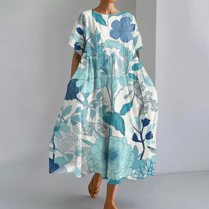 Lilou | Robe longue légère à imprimé fleuri