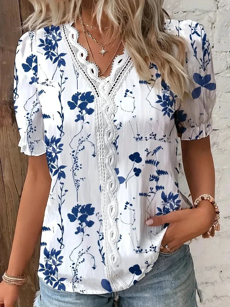 Sarah | Blouse d’été élégante avec détails en dentelle