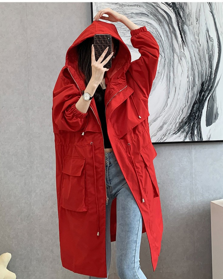 Gela – Manteau à capuche zippé