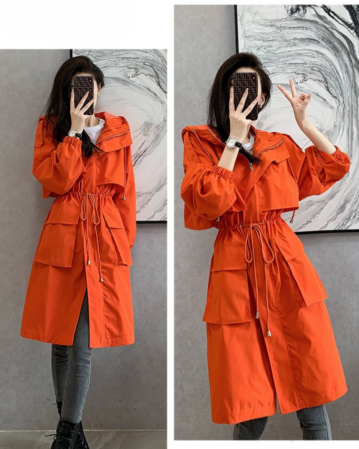 Gela – Manteau à capuche zippé