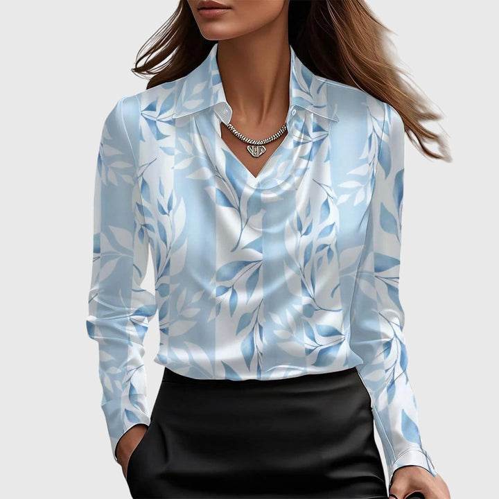 Brooklyn – Blouse élégante en tissu satiné effet soie