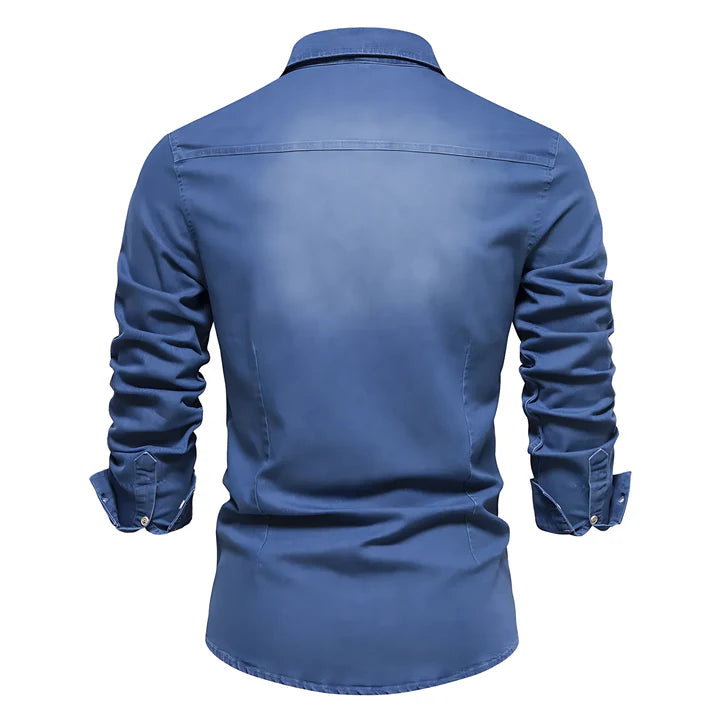 Chemise en denim de coton AdaptiveFit : Taillée pour l'homme