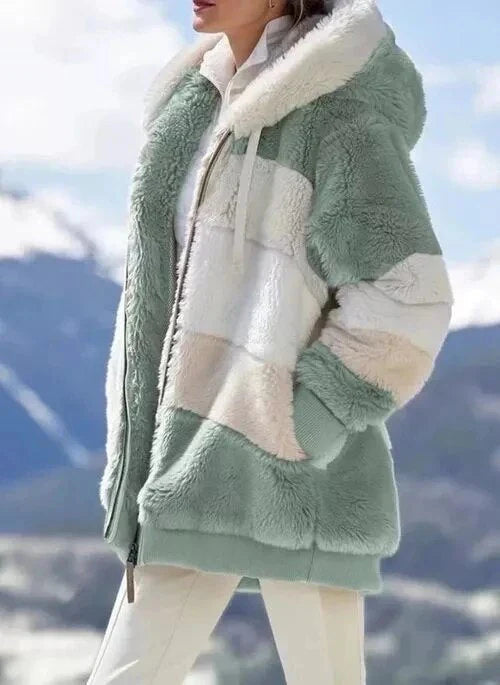 Alaska - Manteau d'hiver rayé pour femme